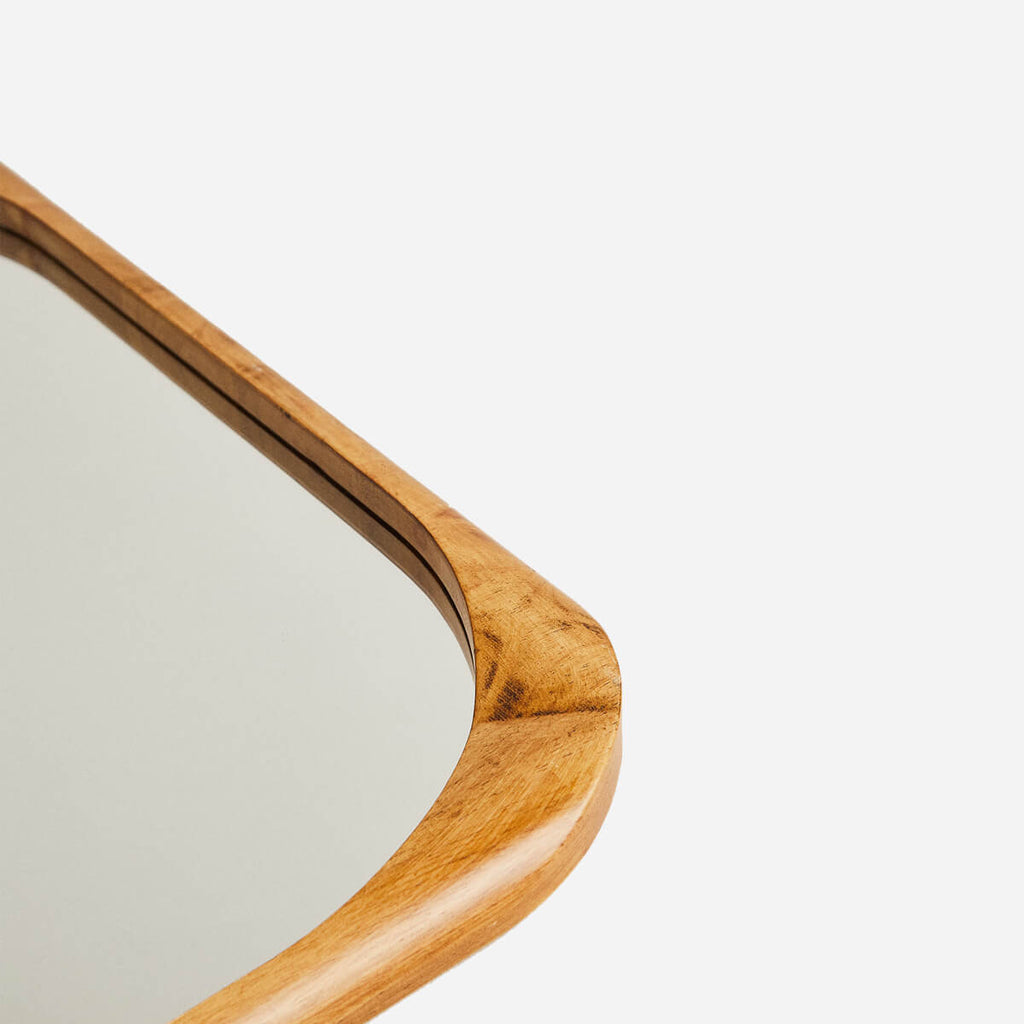 Square Wood Mirror