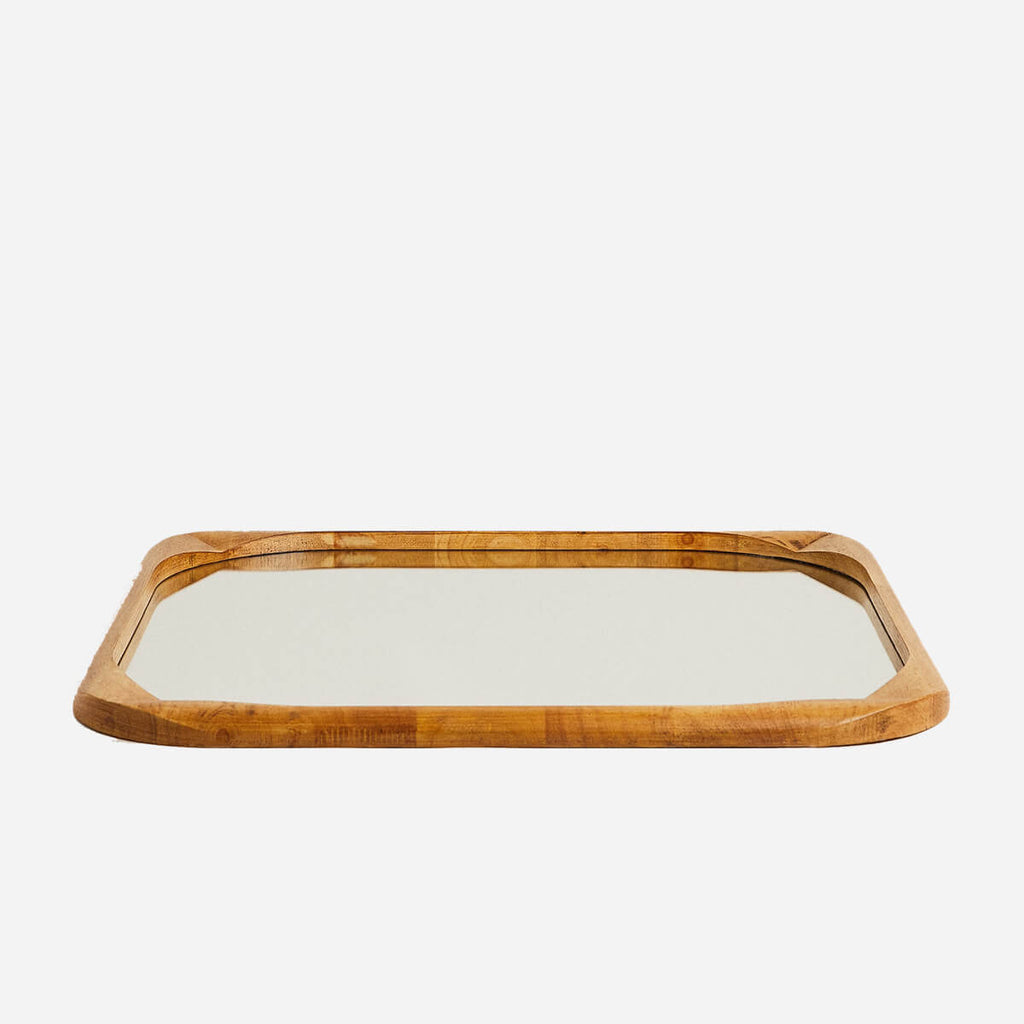 Square Wood Mirror