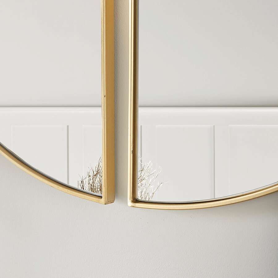 Two-piece Gold Mirror